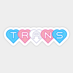 trans hearts Sticker